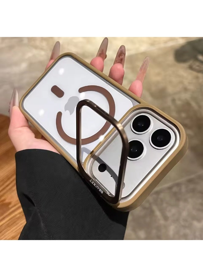 جراب شفاف مزود بحامل كاميرا مدمج قابل للتعديل لهاتف iPhone 17 Pro Max، جراب مغناطيسي شفاف مزود بعدسة كاميرا لهاتف iPhone 17 Pro Max - Image 2